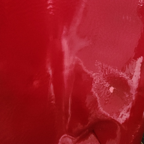 Grace Adele Red Quilted Shoulder Bag w/ Chain Strap - Picture 9 of 10